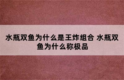 水瓶双鱼为什么是王炸组合 水瓶双鱼为什么称极品